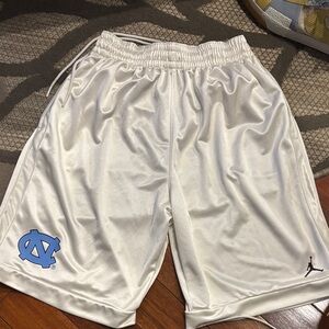 Jordan Men's White and Blue Athletic Shorts